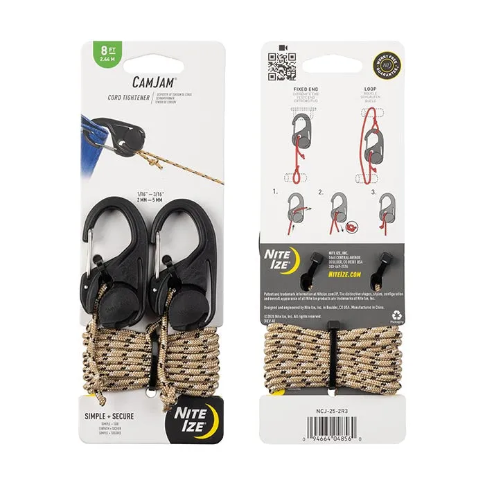 Nite Ize CamJam 2-Pack with 8ft Tan Rope
