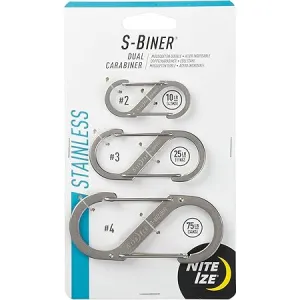 Nite-Ize S Biner #2-3-4 Stainless 3-Pack
