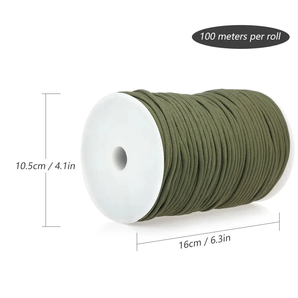 NOBLE EAGLE Military 650 Paracord – 9-Strand 4mm Tactical Survival Rope for Camping