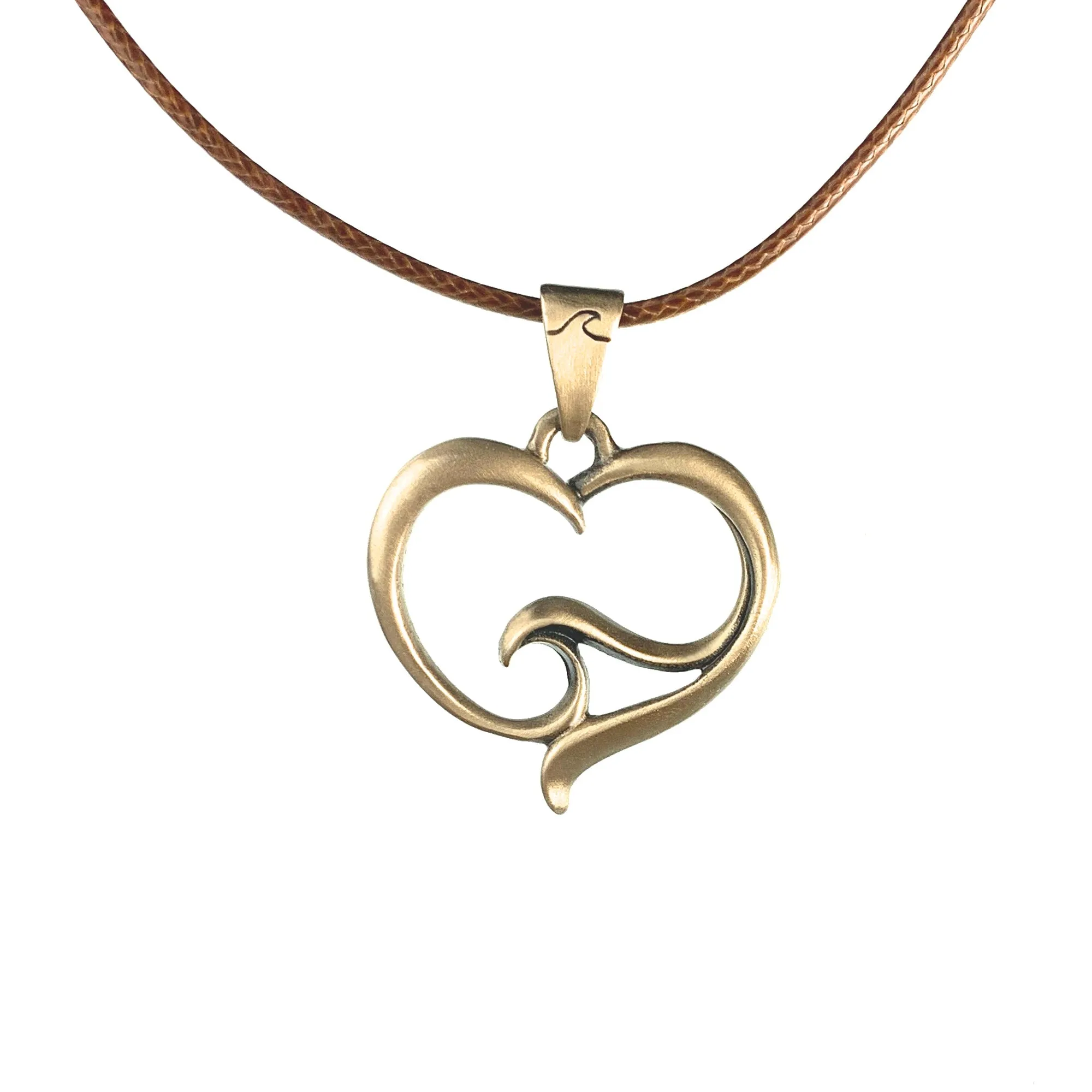 Ocean Wave Necklace for Women - Heart of The Ocean Pendant, Ocean Lover Gifts, Sea Life Jewelry, Heart with Wave Necklace