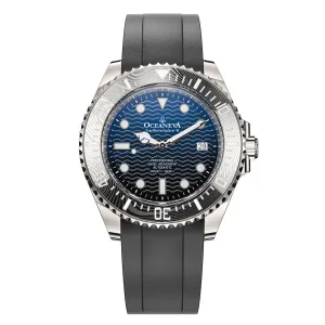 Oceaneva 6000m Deep Marine Explorer VI Grade 5 Titanium Automatic Watch Blue Black Dial