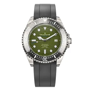 Oceaneva 6000m Deep Marine Explorer VI Grade 5 Titanium Automatic Watch Green Dial