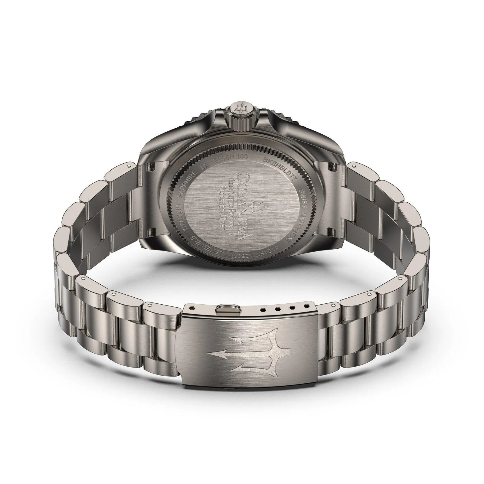 Oceaneva Deep Marine Explorer II1250M Titanium Watch Blue Black