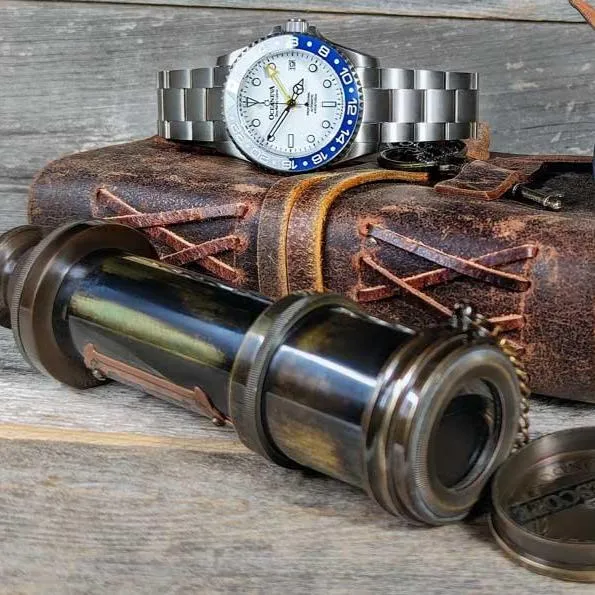 Oceaneva Titanium Deep Marine Explorer GMT Automatic 1250M White Blue