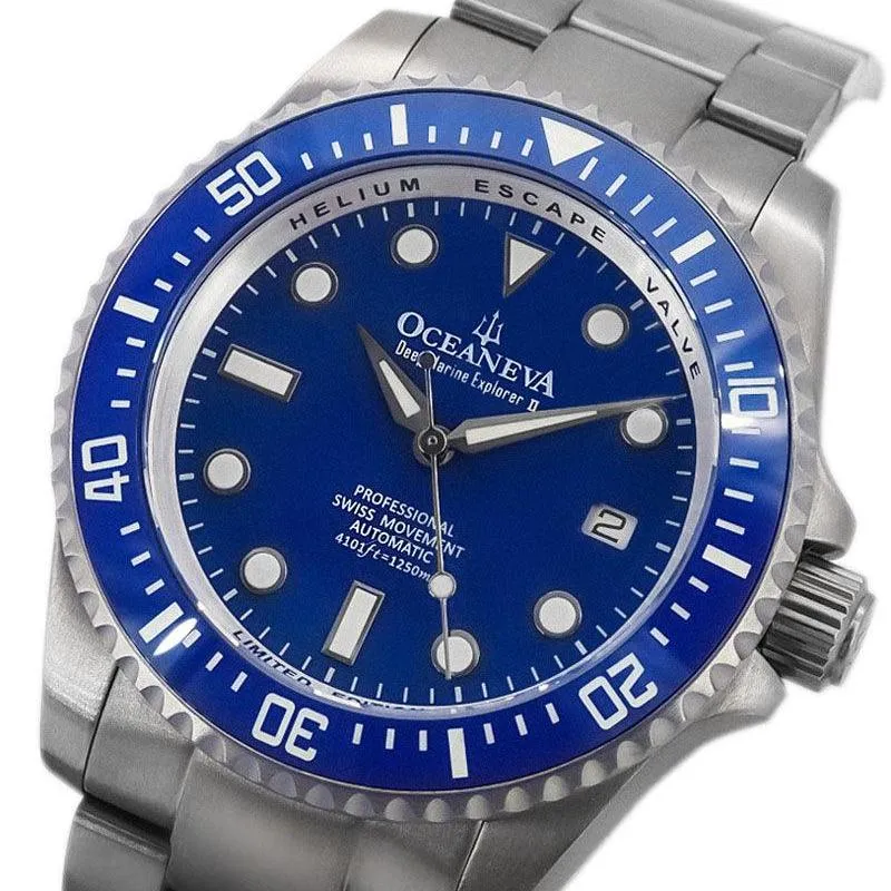 Oceaneva Titanium Deep Marine Explorer II Automatic 1250M All Blue Limited Edition