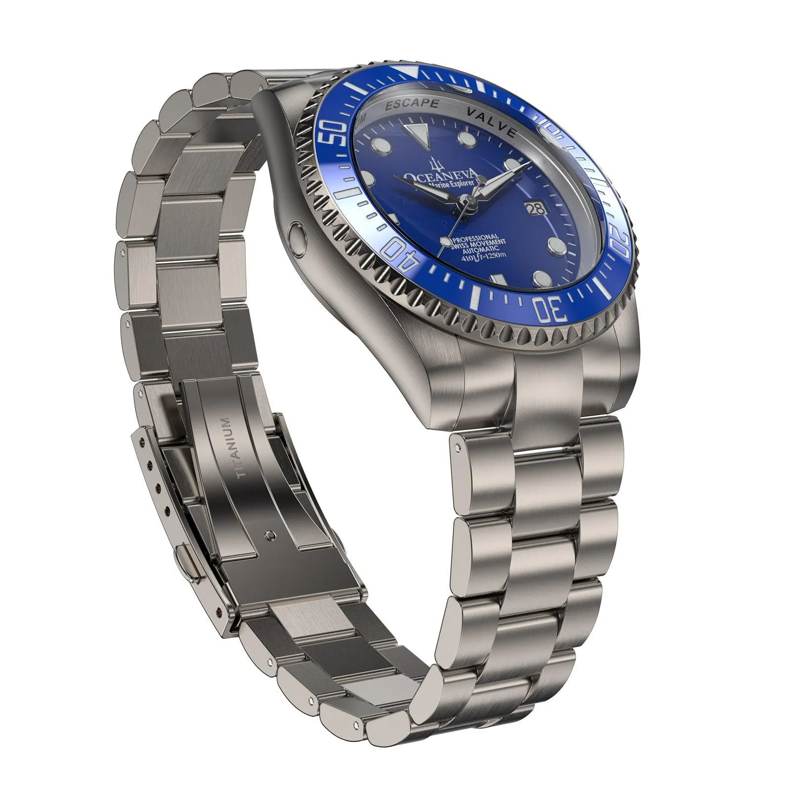 Oceaneva Titanium Deep Marine Explorer II Automatic 1250M All Blue Limited Edition