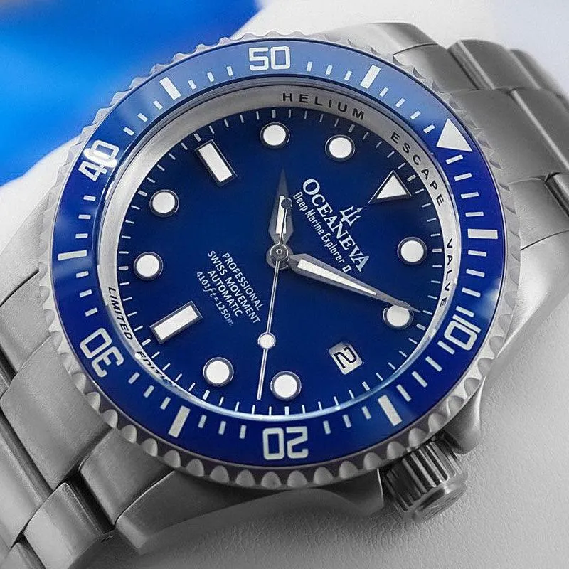 Oceaneva Titanium Deep Marine Explorer II Automatic 1250M All Blue Limited Edition