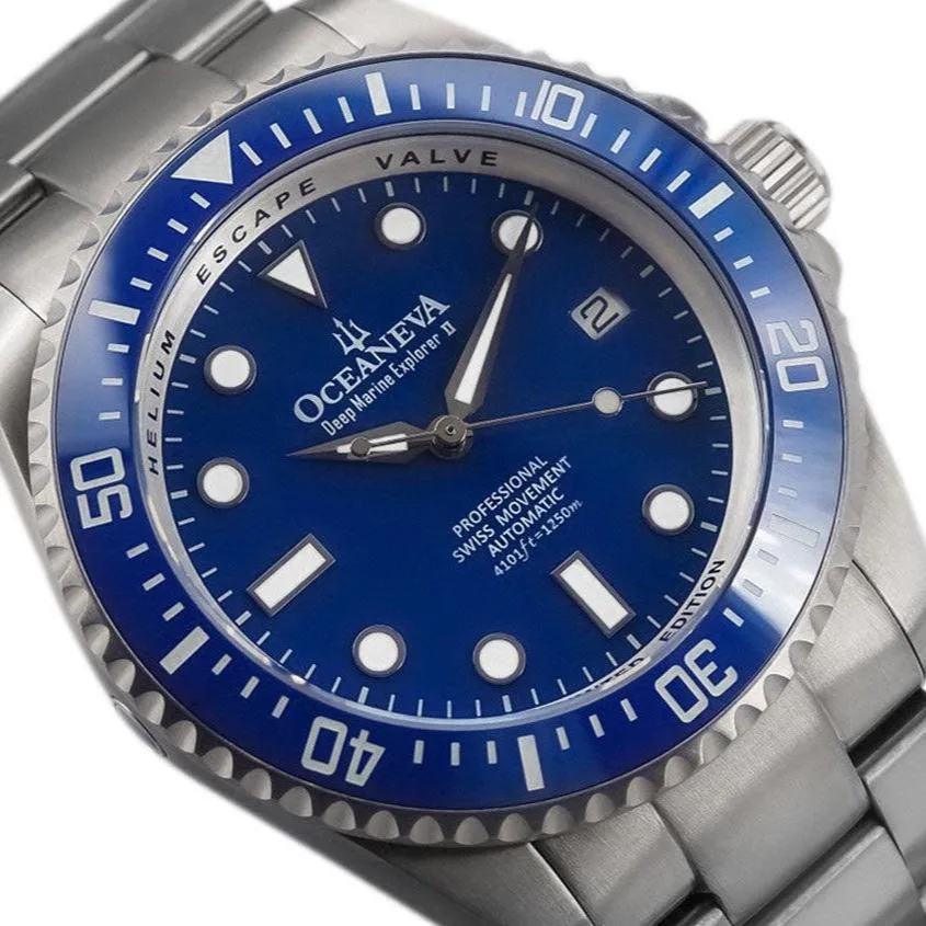 Oceaneva Titanium Deep Marine Explorer II Automatic 1250M All Blue Limited Edition