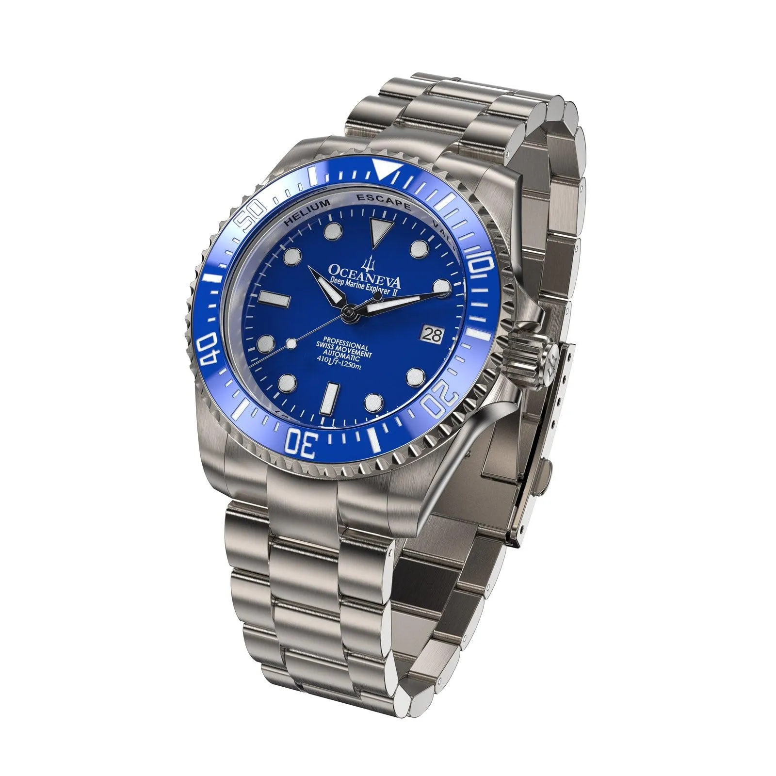 Oceaneva Titanium Deep Marine Explorer II Automatic 1250M All Blue Limited Edition