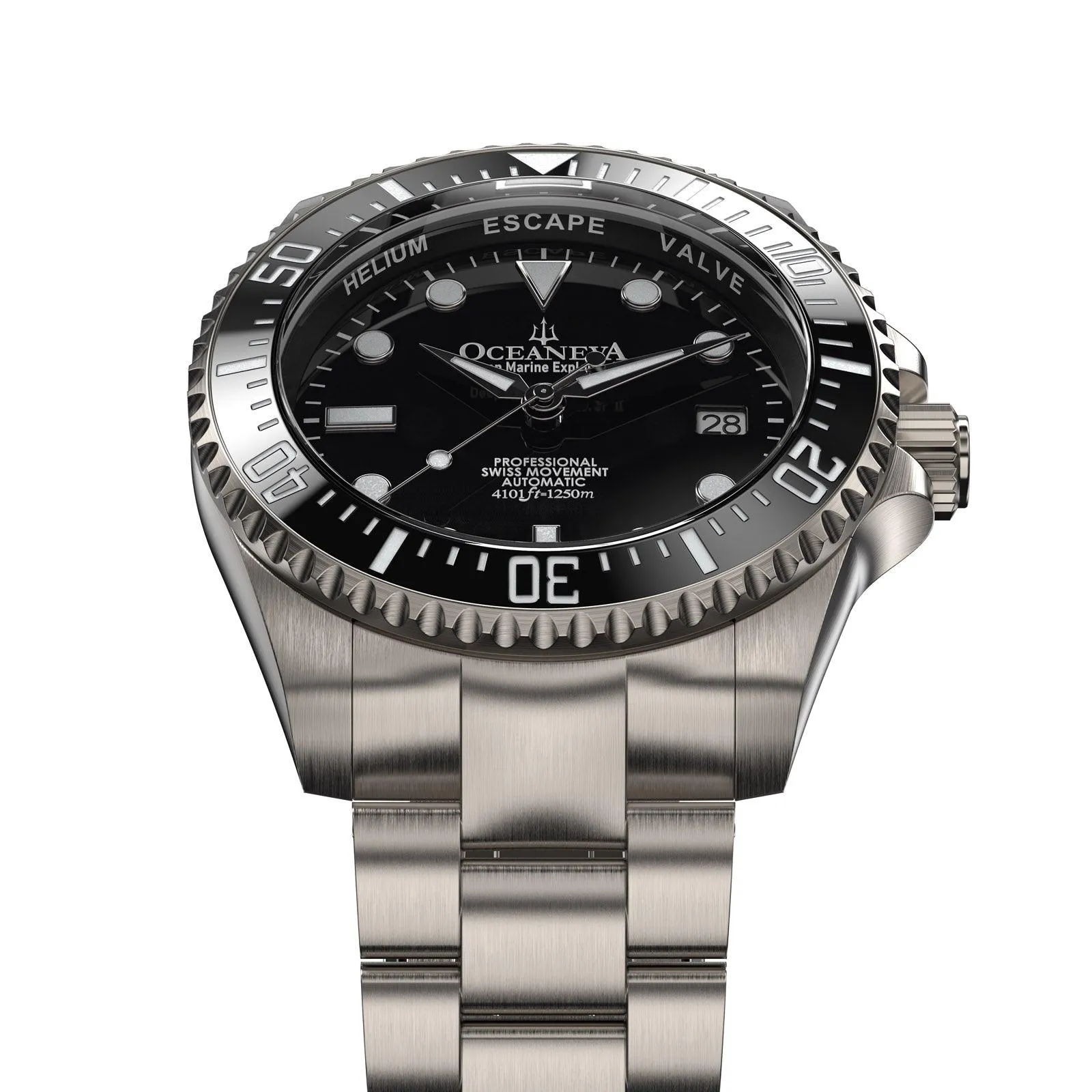 Oceaneva Titanium Deep Marine Explorer II Automatic Pro Diver Black Limited Edition