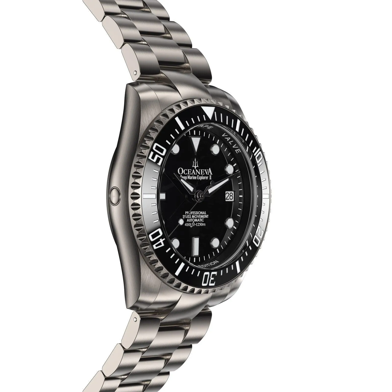 Oceaneva Titanium Deep Marine Explorer II Automatic Pro Diver Black Limited Edition