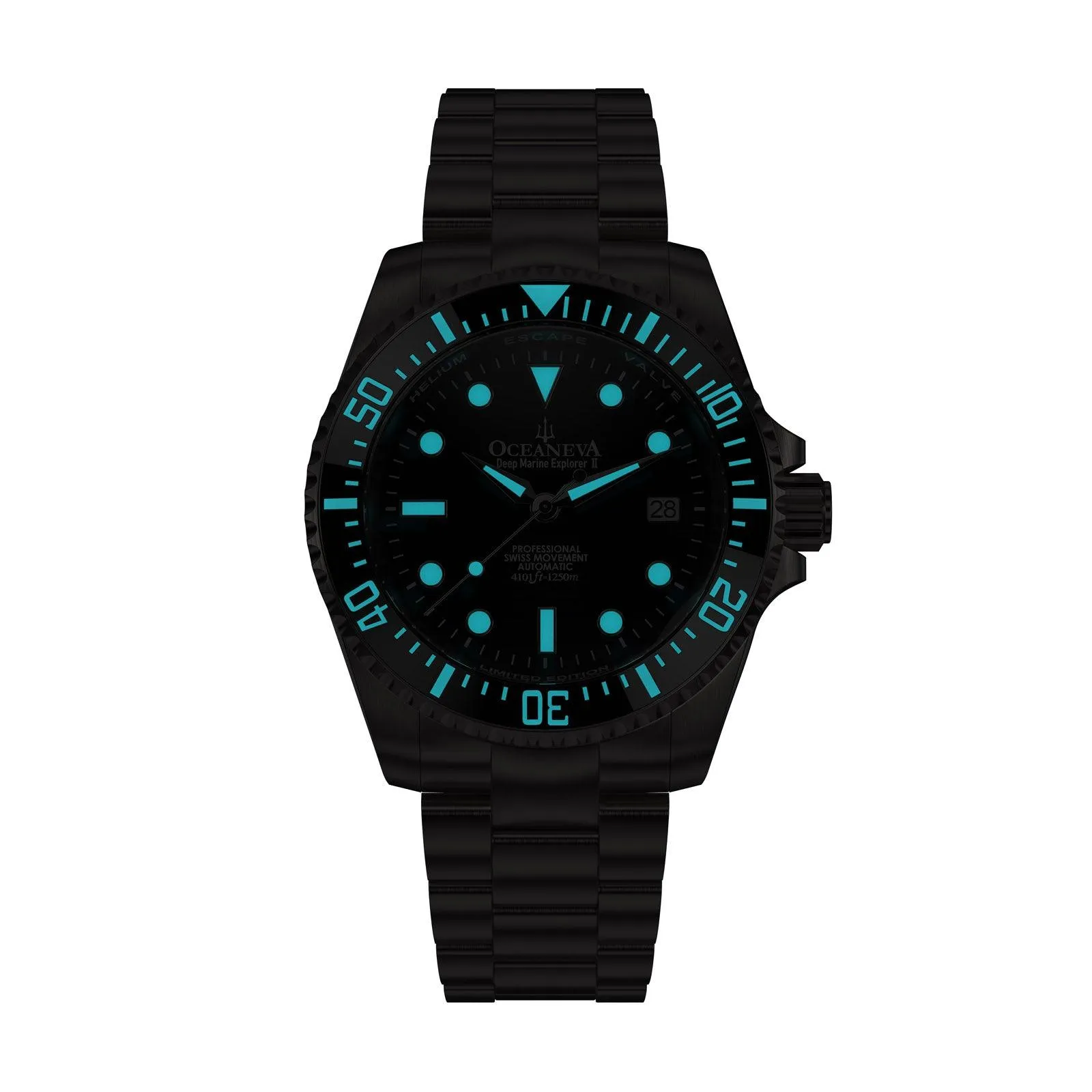 Oceaneva Titanium Deep Marine Explorer II Automatic Pro Diver Black Limited Edition