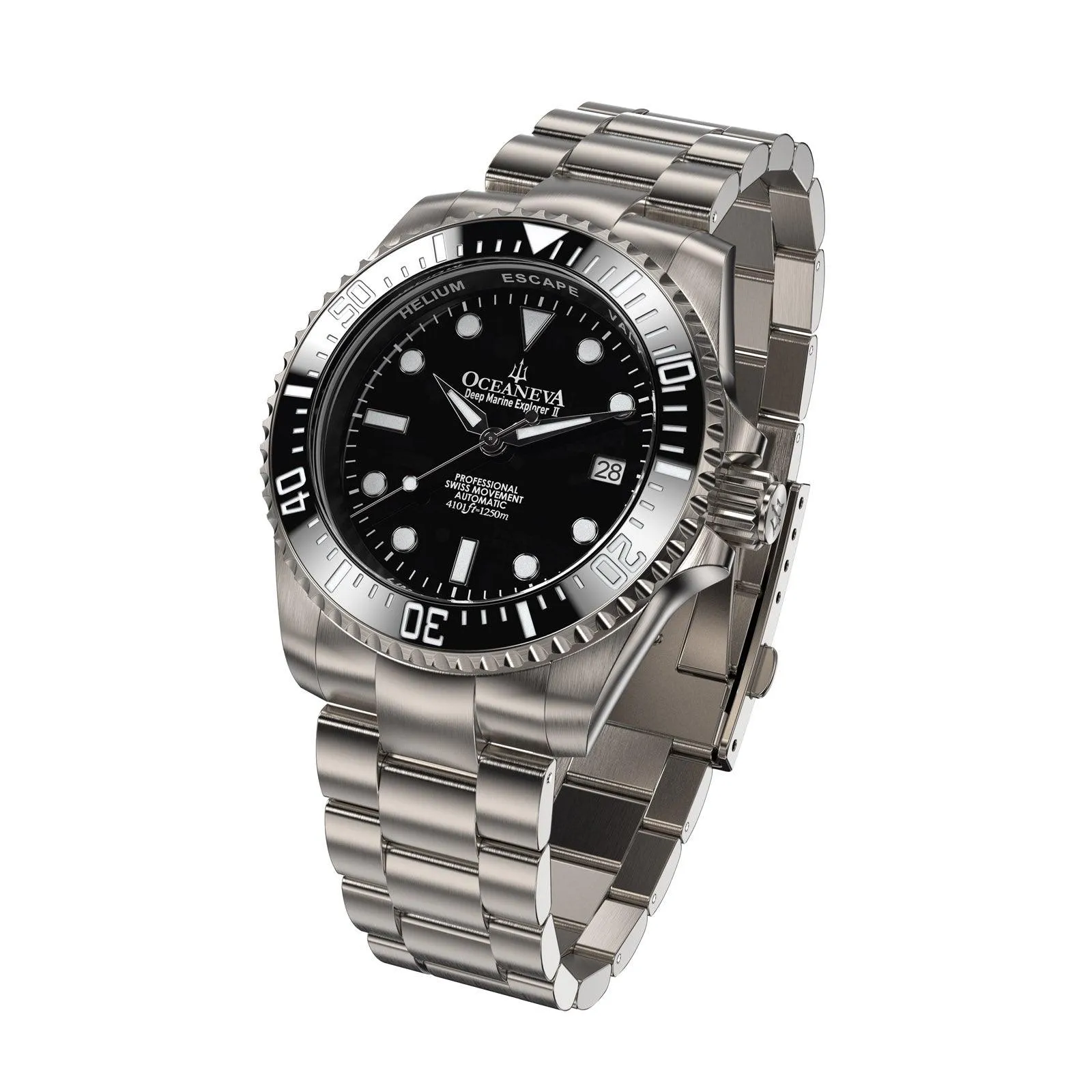 Oceaneva Titanium Deep Marine Explorer II Automatic Pro Diver Black Limited Edition