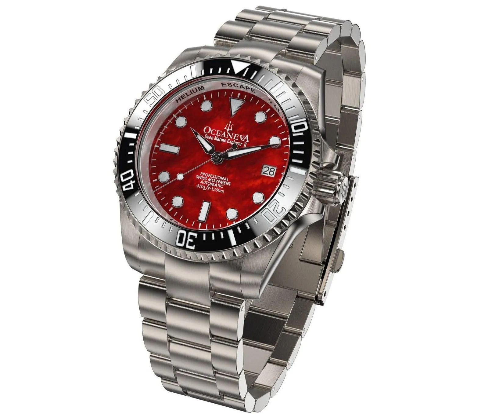 Oceaneva Titanium Deep Marine Explorer II Automatic Red Limited Edition