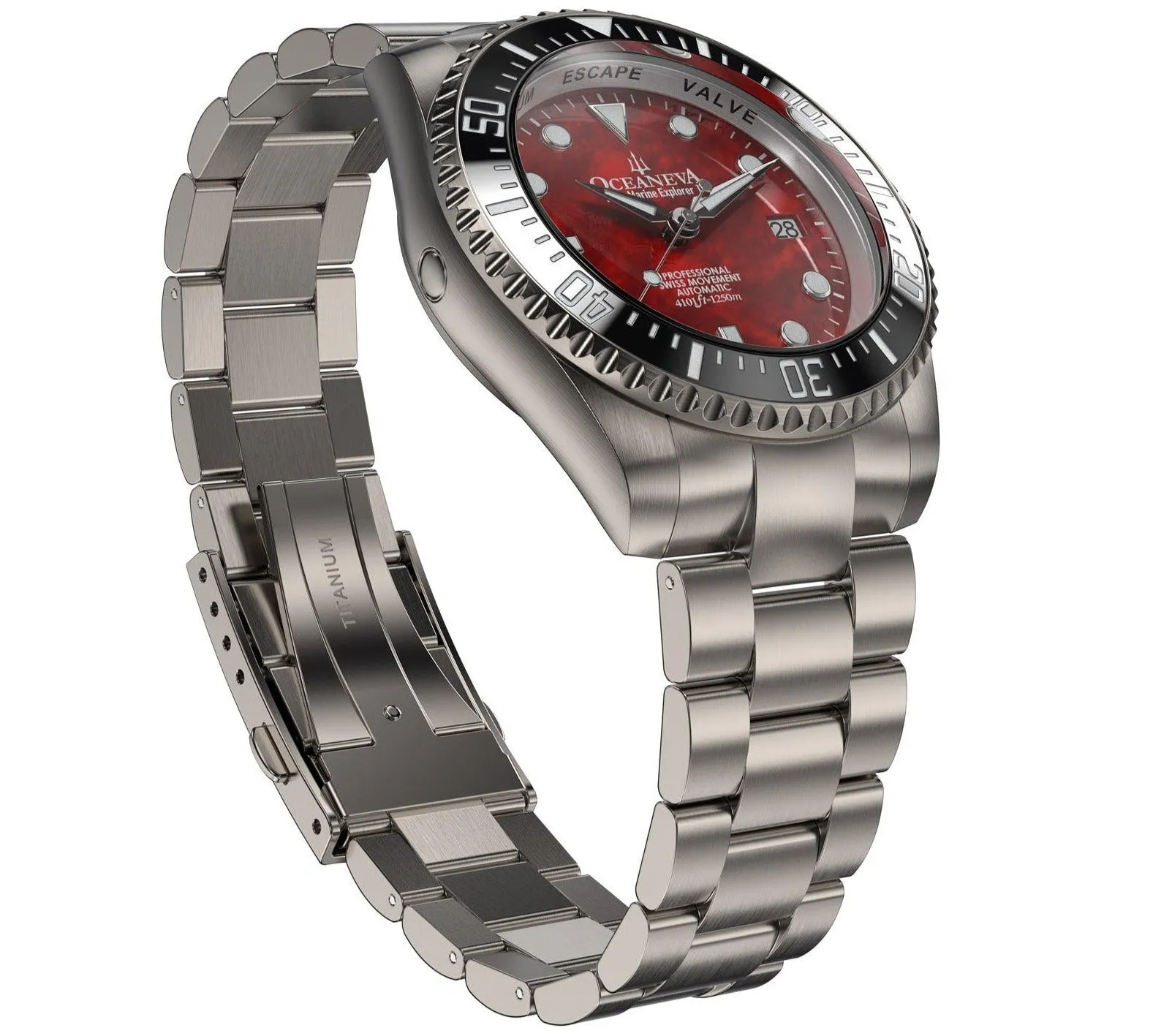 Oceaneva Titanium Deep Marine Explorer II Automatic Red Limited Edition