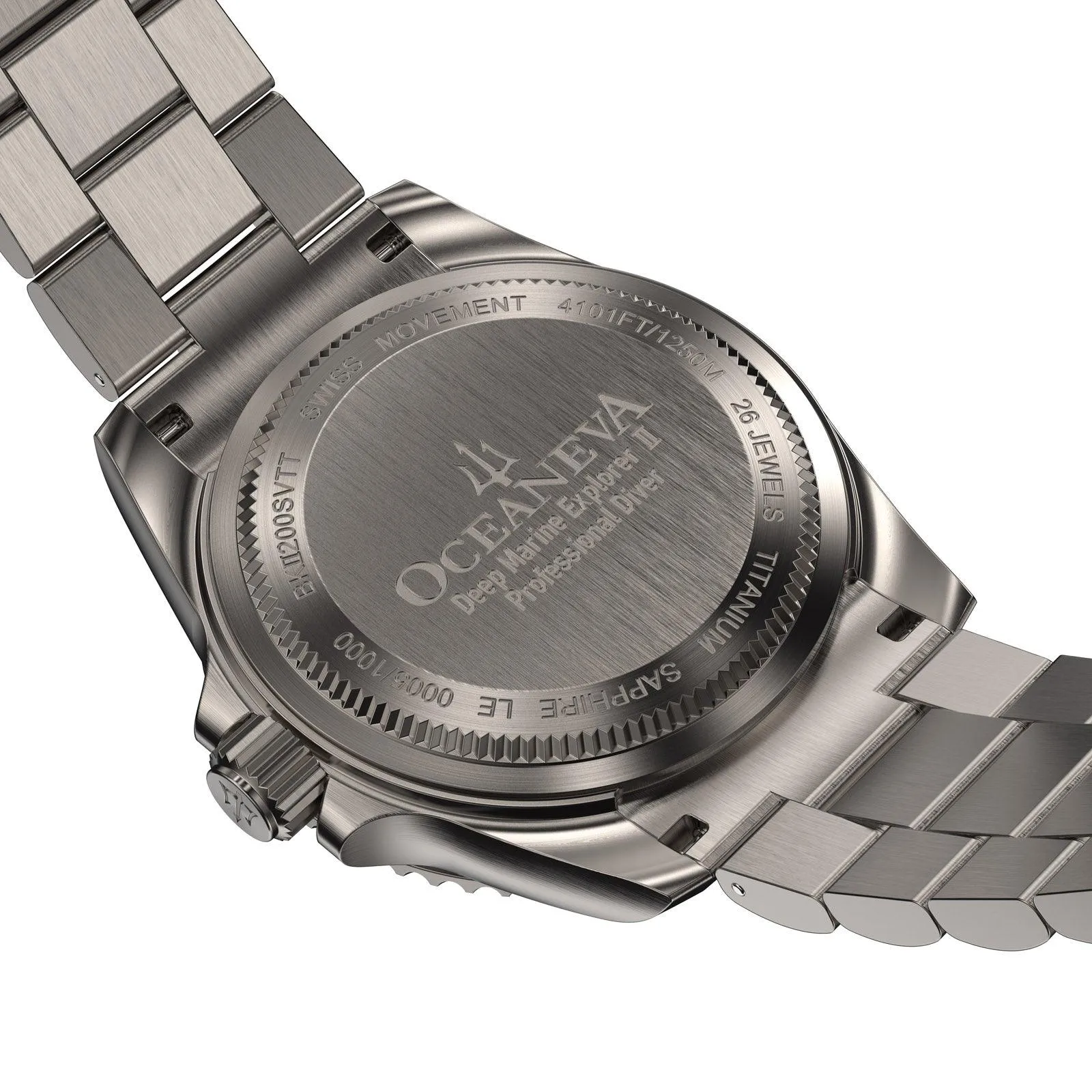 Oceaneva Titanium Deep Marine Explorer II Pro Diver Light Gray Limited Edition