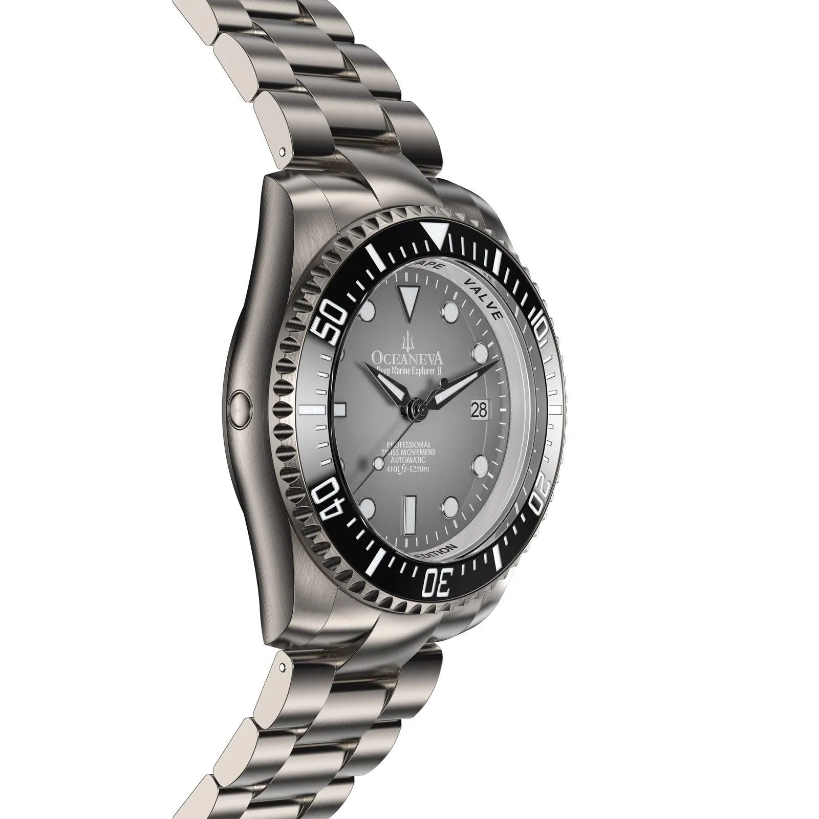 Oceaneva Titanium Deep Marine Explorer II Pro Diver Light Gray Limited Edition