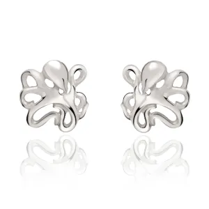 Octopus Earrings Sterling Silver- Octopus Post Earrings, Octopus Earrings, Gifts for Octopus Lovers, Octopus Gifts, Sea Life Earrings