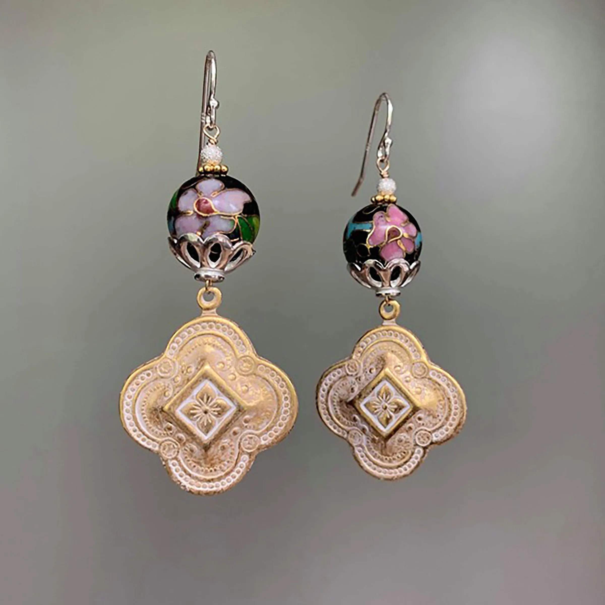 One Night in Alcázar cloisonee earring