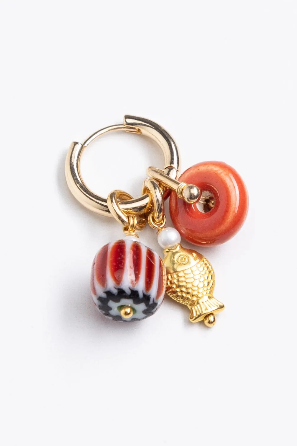 Orange Candy Charm Earrings