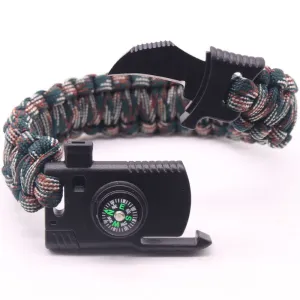 Outdoor Paracord Survival Bracelets for Men Jewelry Charm Bangles Wrap Knife Rope Friendship Bracelets Women Accessories 2018