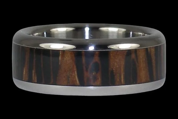 Palm Wood Titanium Ring