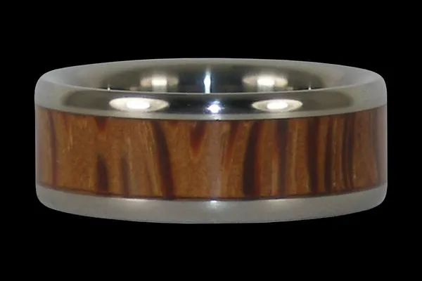 Palm Wood Titanium Ring
