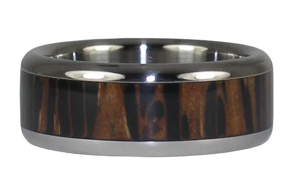 Palm Wood Titanium Ring