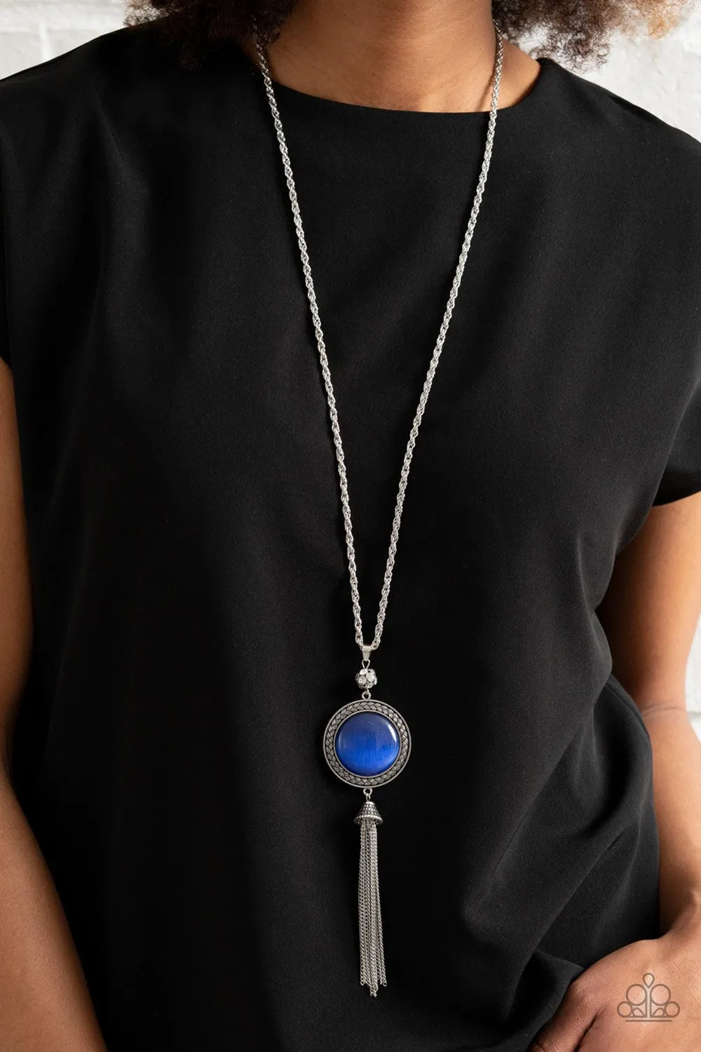Paparazzi - Serene Serendipty - Blue Long Necklace