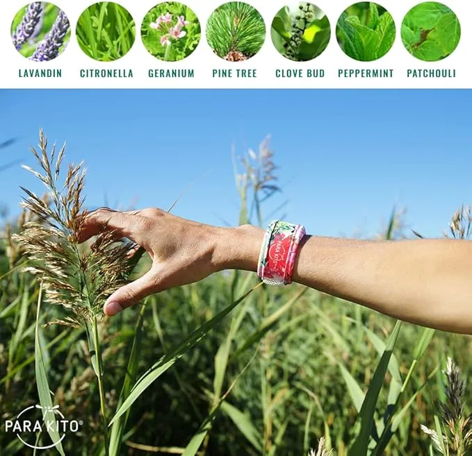 PARA'KITO Bug & Mosquito Bracelets for Kids | Mosquito Spray Alternative | Waterproof, Outdoor Insect Wristband w/Natural Essential Oils | Hiking, Trekking & Camping Accessories (Monkey)