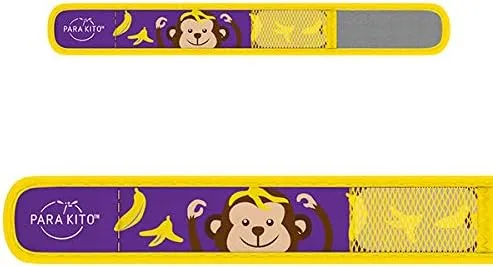 PARA'KITO Bug & Mosquito Bracelets for Kids | Mosquito Spray Alternative | Waterproof, Outdoor Insect Wristband w/Natural Essential Oils | Hiking, Trekking & Camping Accessories (Monkey)