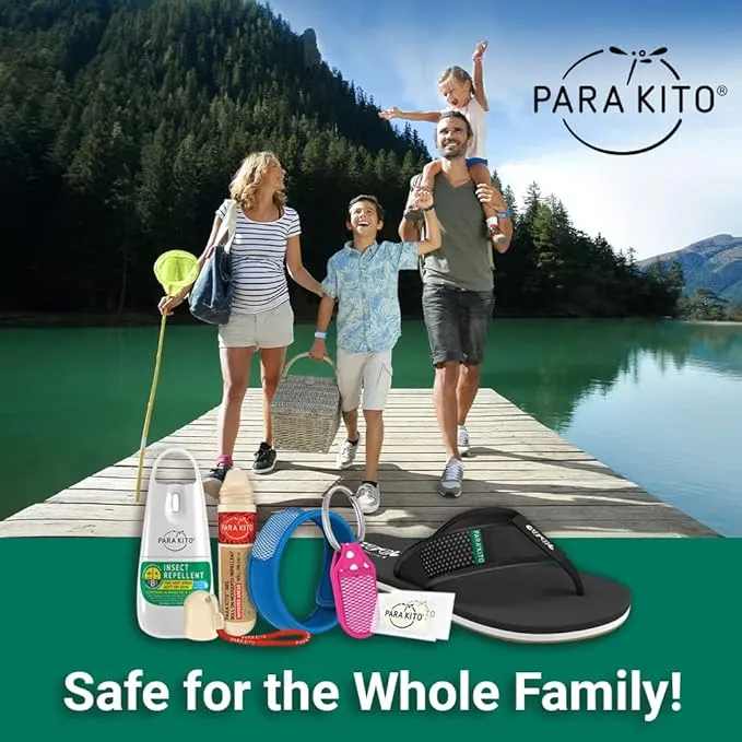 PARA'KITO Mosquito Repellent Pack - 2 Kids Wristbands & 2 Refills Ice Cream/Space