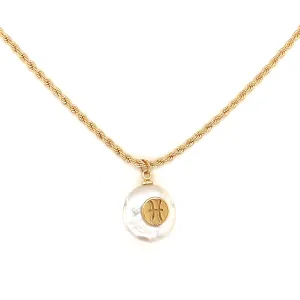 Pia Pearl Zodiac Necklace