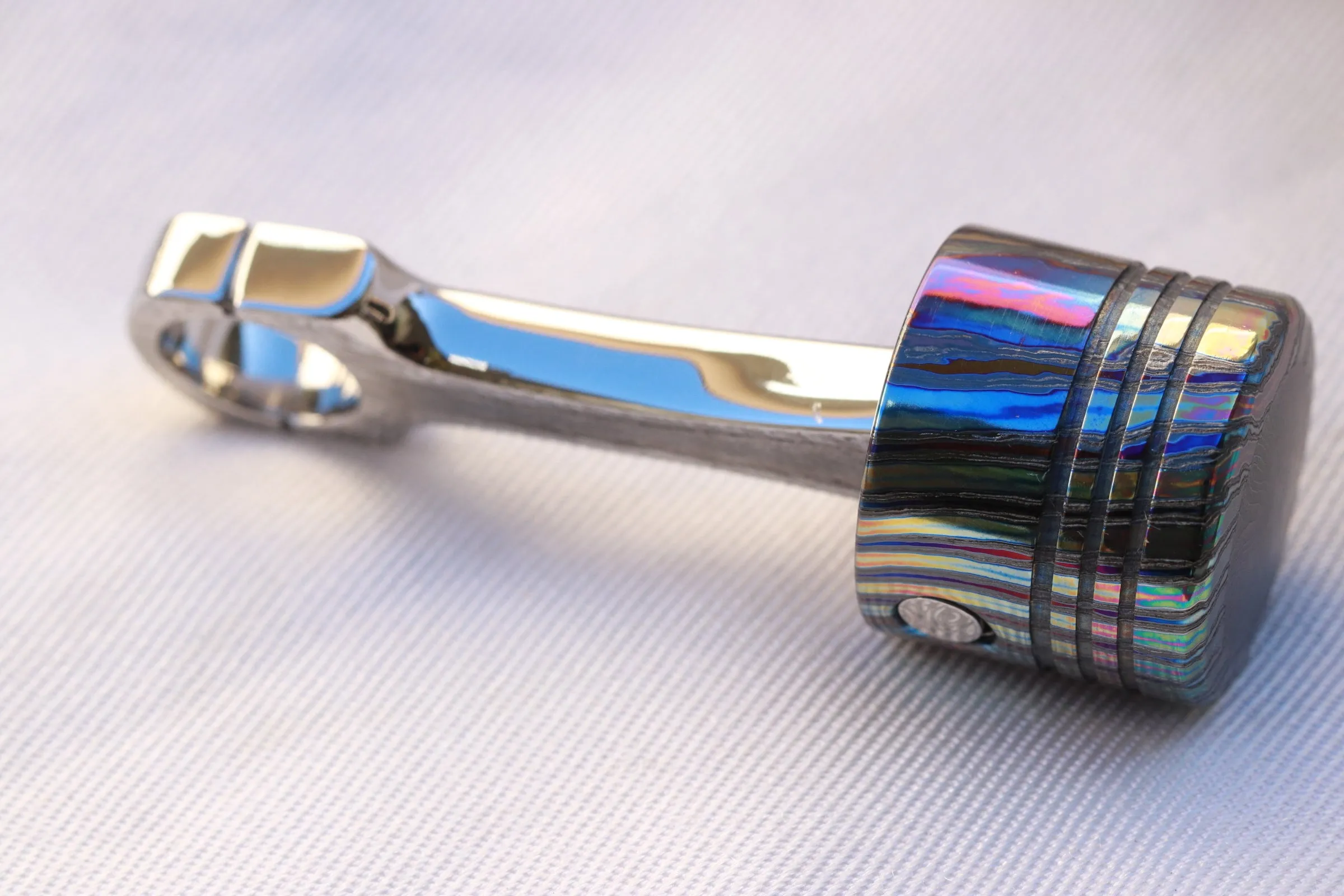 Piston - Black titanium, zirconium Black / ZrTi brushed ziconium timascus, black titanium, mens rings weddingrings, black zrti