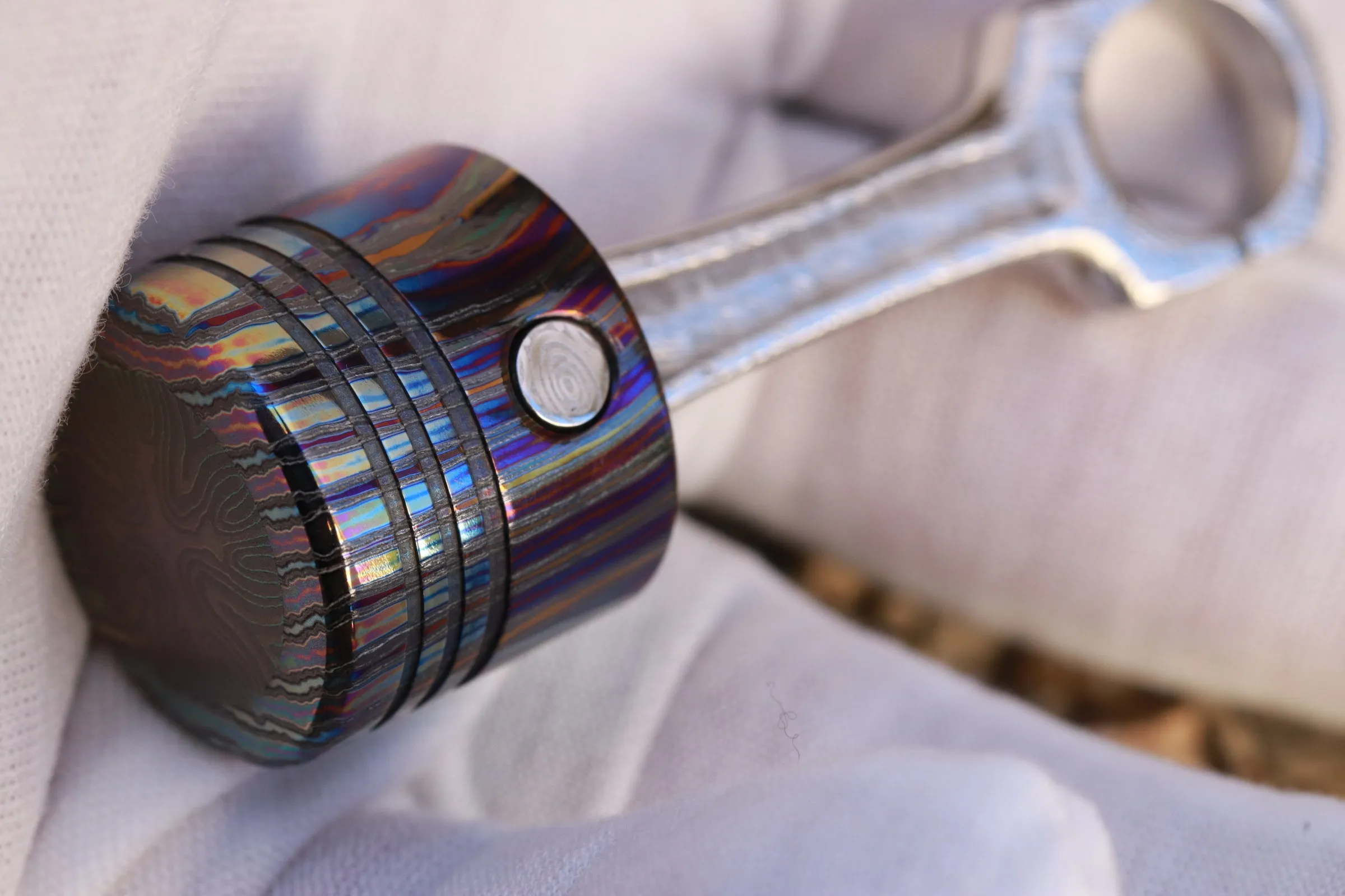 Piston - Black titanium, zirconium Black / ZrTi brushed ziconium timascus, black titanium, mens rings weddingrings, black zrti