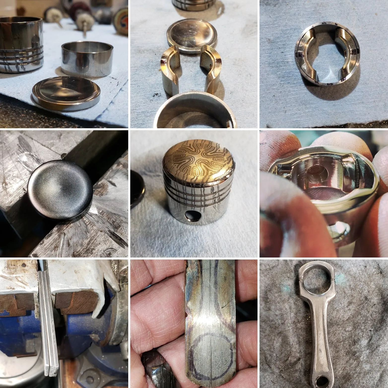 Piston - Black titanium, zirconium Black / ZrTi brushed ziconium timascus, black titanium, mens rings weddingrings, black zrti