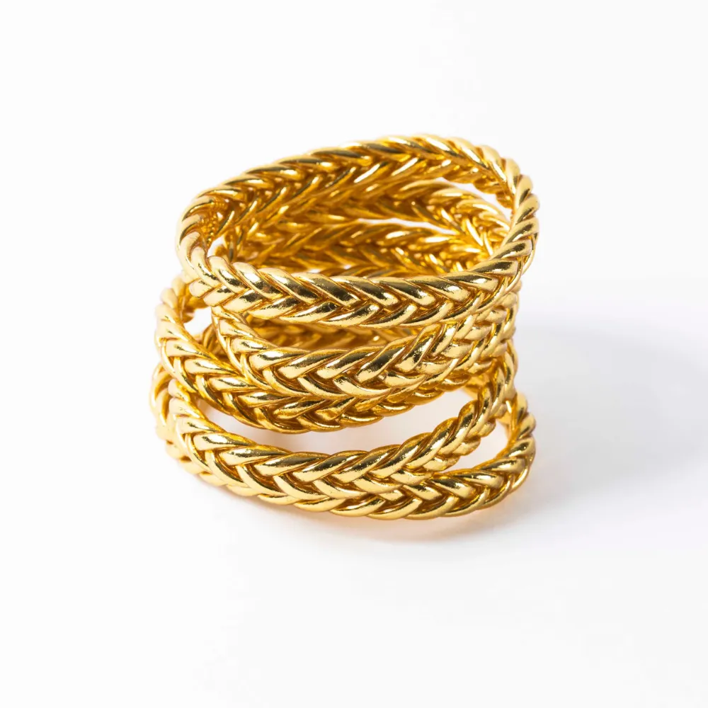 "BUDDHIST BRACELET" BRAID Light Gold size M