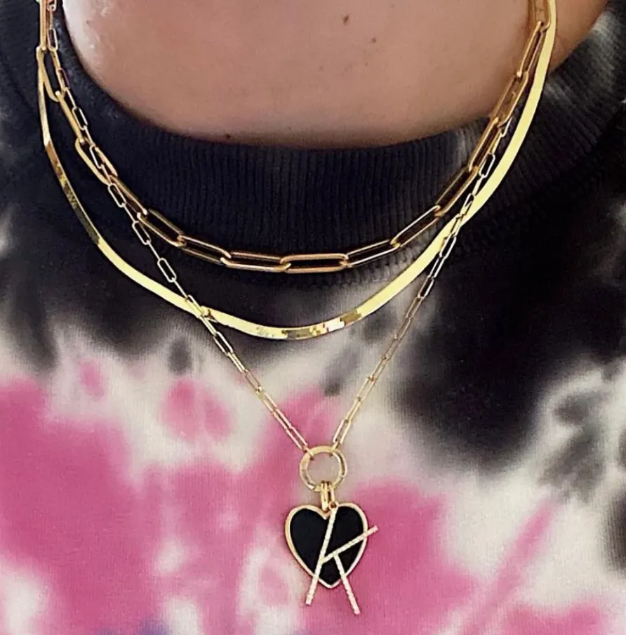 Rachel Reid Large Enamel Heart Charms