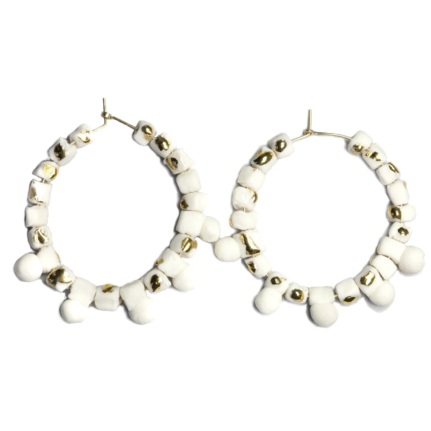 Regal Beaded Hoops