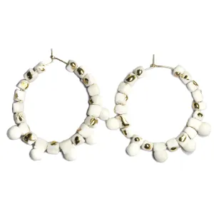 Regal Beaded Hoops