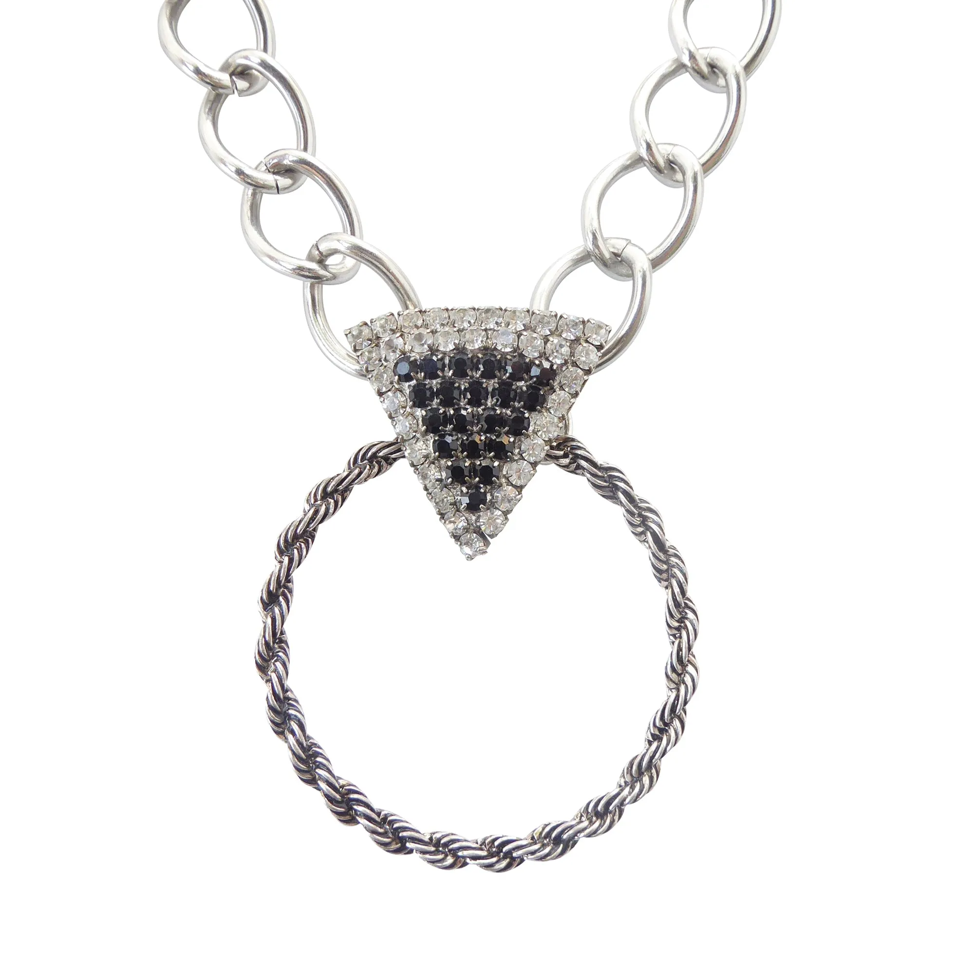 Rhinestone triangle necklace