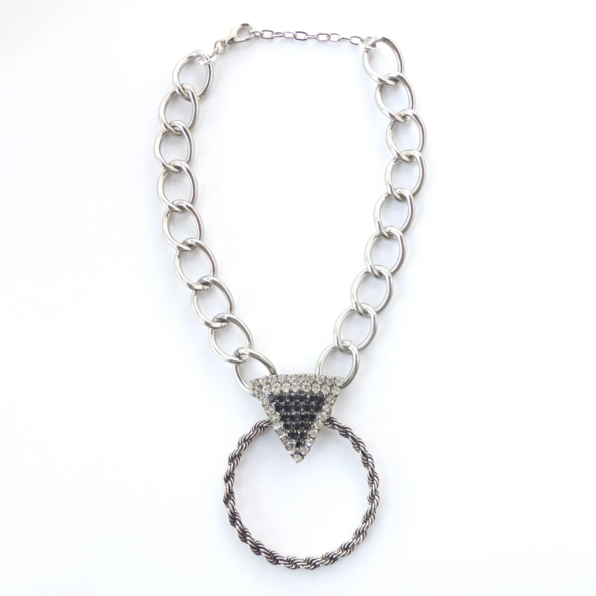 Rhinestone triangle necklace