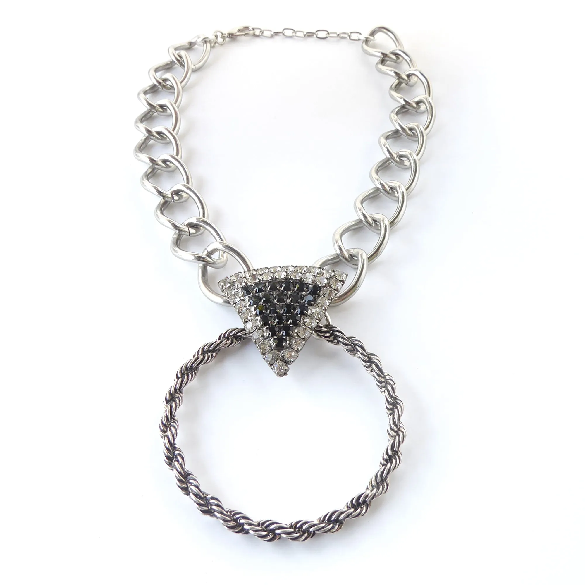 Rhinestone triangle necklace