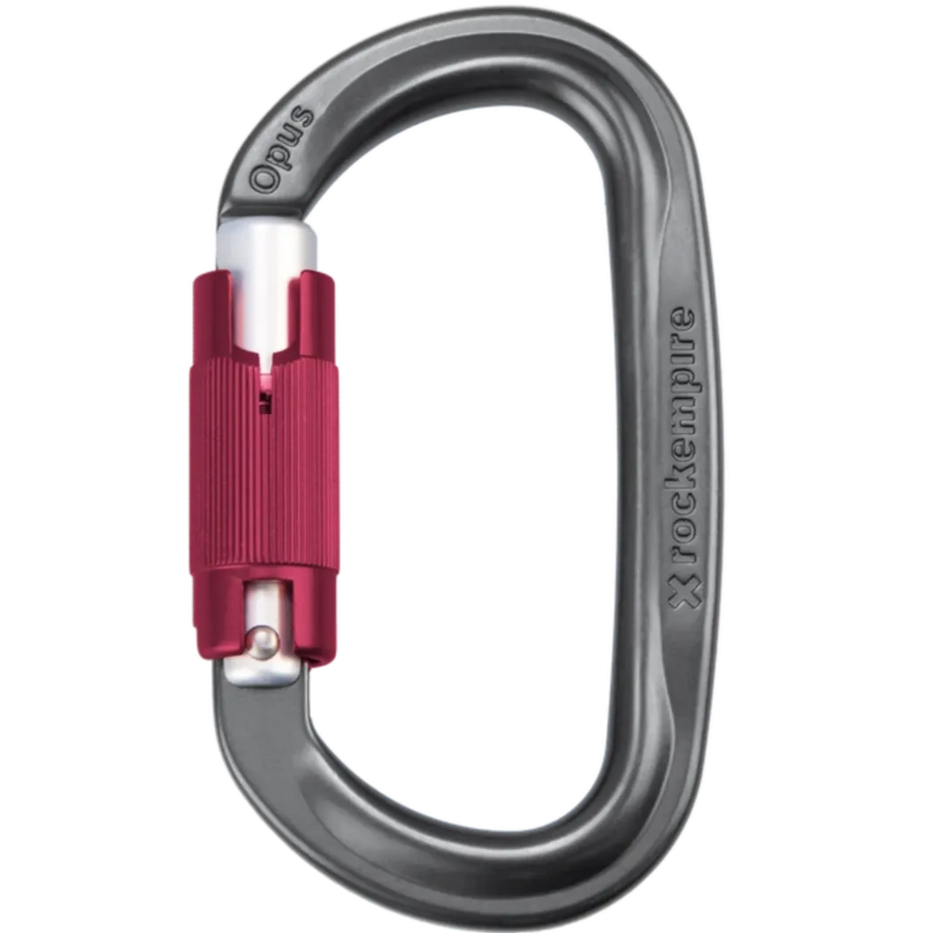 ROCK EMPIRE OPUS AL TWIST LOCK CARABINER -GREY