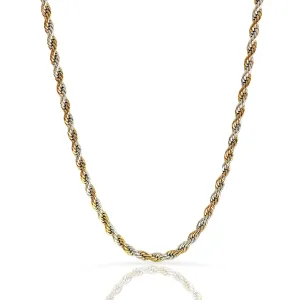 RONNIE TWO TONED ROPE CHAIN NECKLACE