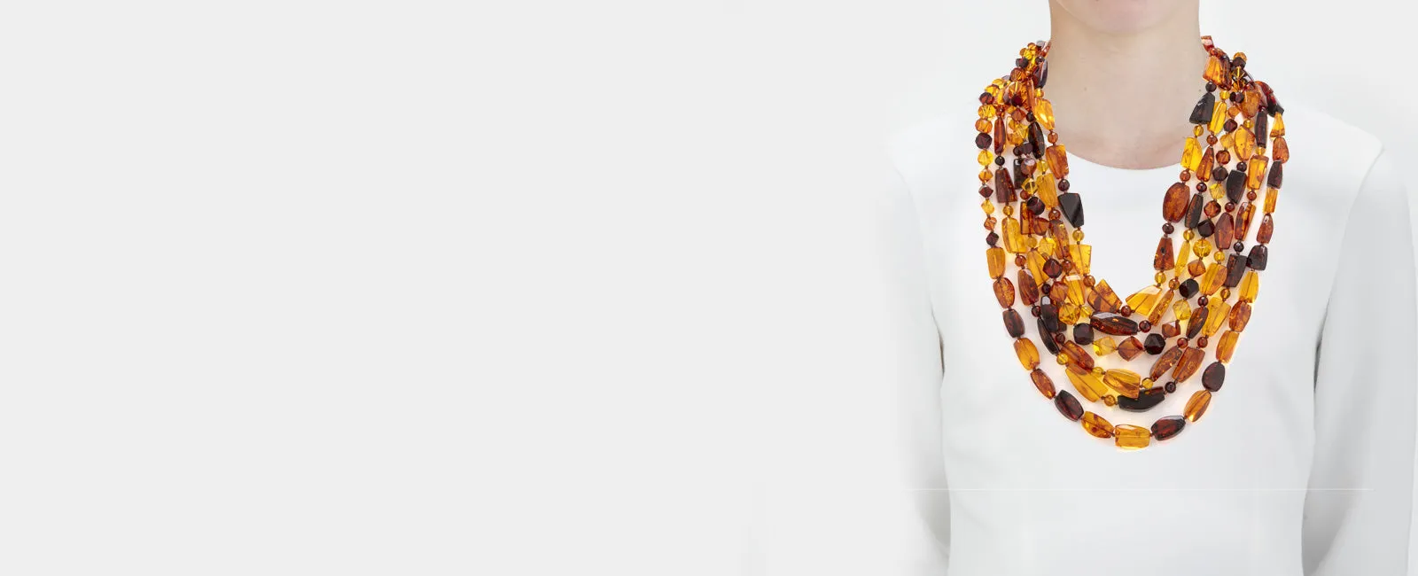 Rope 59 amber necklace