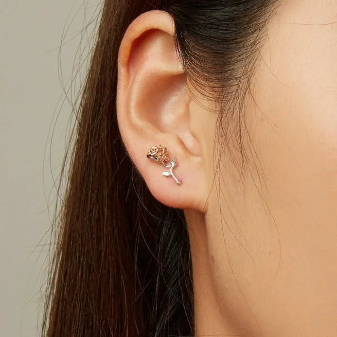 Rose Flower Stud Earrings