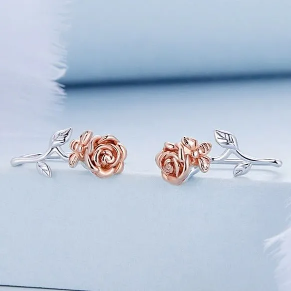 Rose Flower Stud Earrings