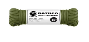 Rothco 550lb Type III Polyester Paracord Various Colours 15M Long