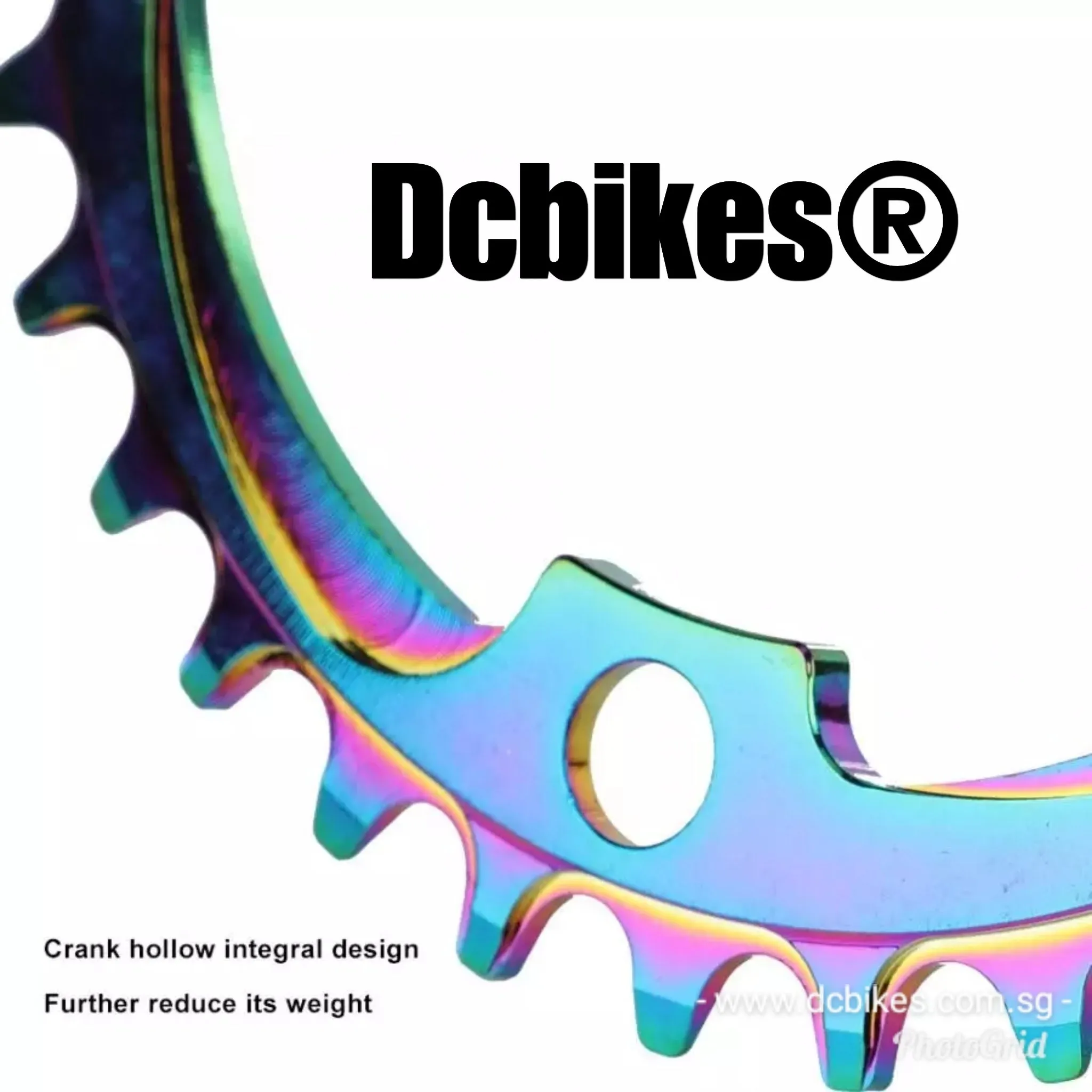 Round 32T/34T/36T/38T Oil Slick 104BCD Round Rainbow Narrow Wide Single Speed Chain Ring